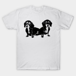 Pair of Dachshund Puppies T-Shirt